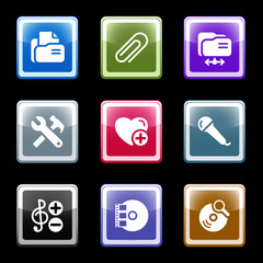 Color screen web icons, set 11
