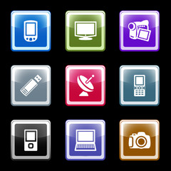 Color screen web icons, set 16