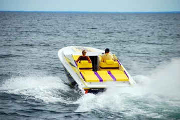 Fototapete Wasser Motorsport Motorbootfahren
