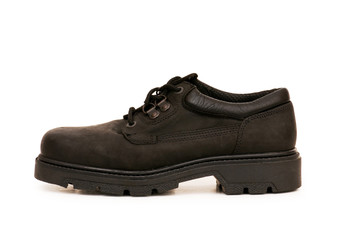 Heavy duty boots isolated on the white background