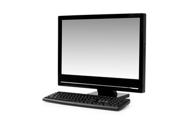 Desktop computer isolated on the white background