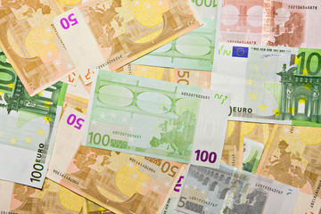 euro banknotes, money background