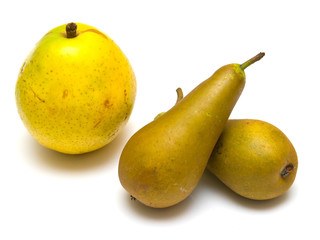 yellow and green pears