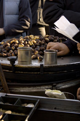 Venditore ambulante di castagne