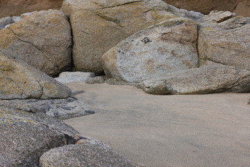 rocks on a beach in brittany