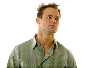 Young male with facial expression