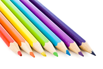 crayons isolated