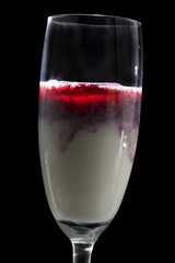 Spooky cocktail with blood