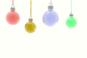 The colour Christmas balls