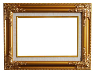 Classical gold frame w/ clipping path