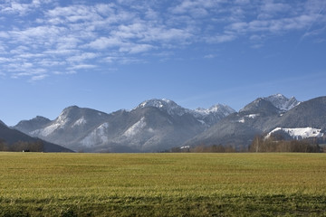 Fototapeta premium view to the bavarian alps
