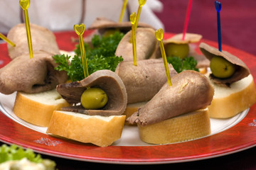 Catering - beef tongue appetizer