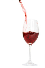 Wine pouring into wine glass