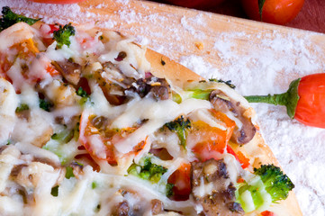 cheese and tomato pizza