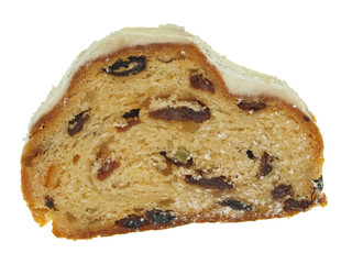 feinster traditoneller butterstollen, nahaufnahme