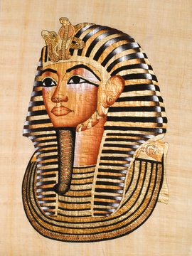Egyptian papyrus, Tutankhamen's mask