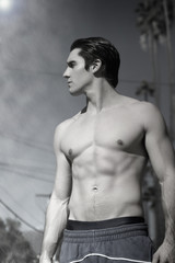 Portrait of a young athletic male model