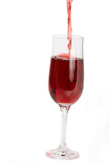 Wine pouring into wine glass