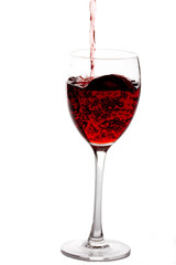 Wine pouring into wine glass
