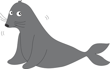 seal illustration on a white background