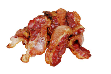 Isolated Bacon on a white background