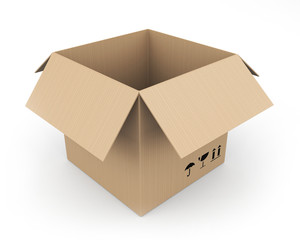 Cardboard box. Easy editable