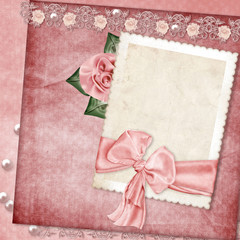 Vintage elegant frame  with roses