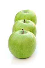 three green apples