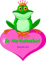 Frog Prince waiting to be kissed