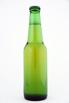 beer in green bottle