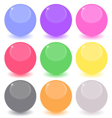 Set of colored spheres