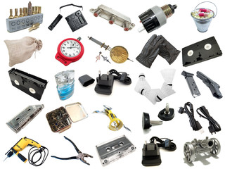 set from different everyday items