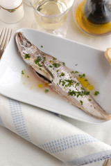 Luccio lessato - Secondi di pesce - Cucina tradizionale
