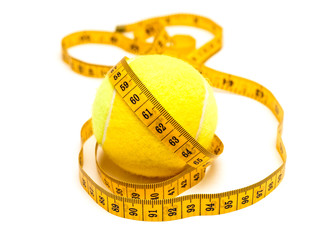 meter over tennis-bal