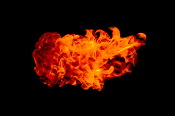 Fire on a black background. - 10888711