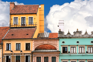 Fototapeta na wymiar Old architecture in capital of Poland - Warsaw.