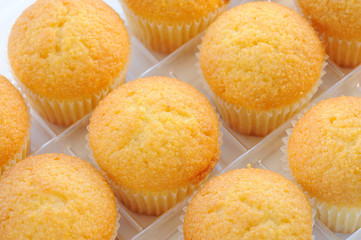 Fresh muffins close up