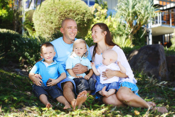 Fototapeta premium Family together outdoors