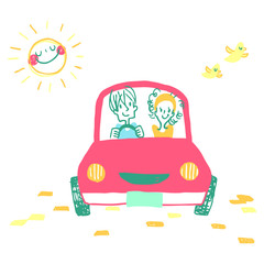 カップル-ドライブ