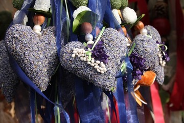 Christmas ornaments in the market, Munich, Germany