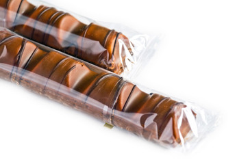 Chocolate sticks, isolated