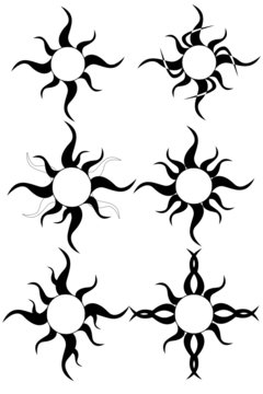 A Tribal Sun Tattoos
