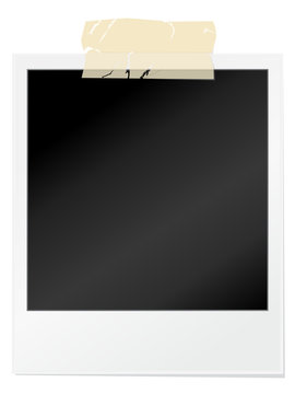 Blank photograph with sellotape.