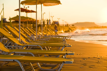 Umbrella and chairs