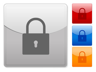 square web buttons padlock