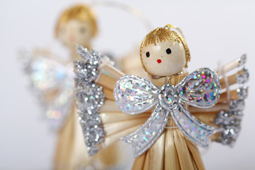 little angels in white background