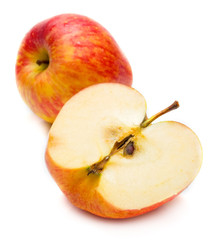 red apple and half