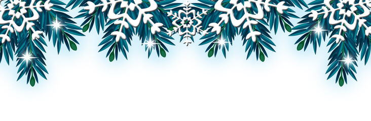 Cornice vettoriale di abete blu  5 © Vanessa