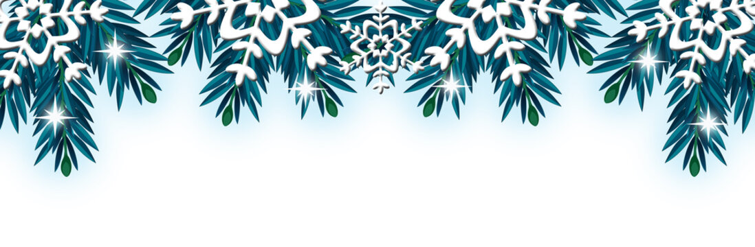Cornice vettoriale di abete blu #5