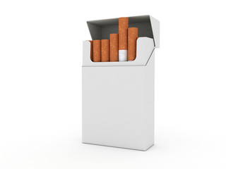 Open pack of cigarettes